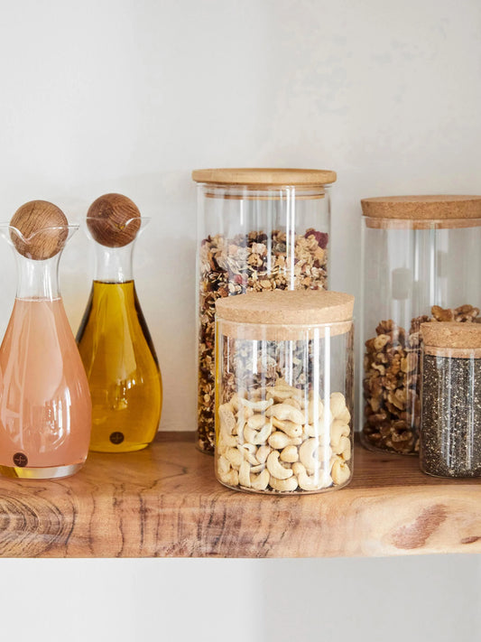 Scandinavian style pitcher - wooden lid - 1.1L / 37fl